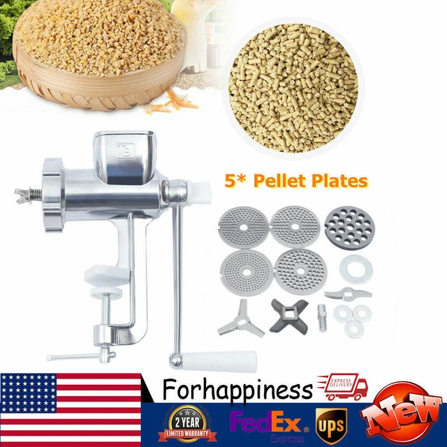 Máquina fabricante manual de alimentos para mascotas molino de pellets para alimentación doméstica 1.5 + 2 + 2.5 + 3 + 8 mm