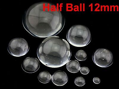 30 Assorted Transparent Flatback Glass Half Sphere Ball Cabochon 8mm-25mm