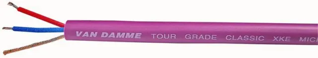 VAN DAMME - Tour Grade Classic XKE Microphone Cable Purple 100m Reel
