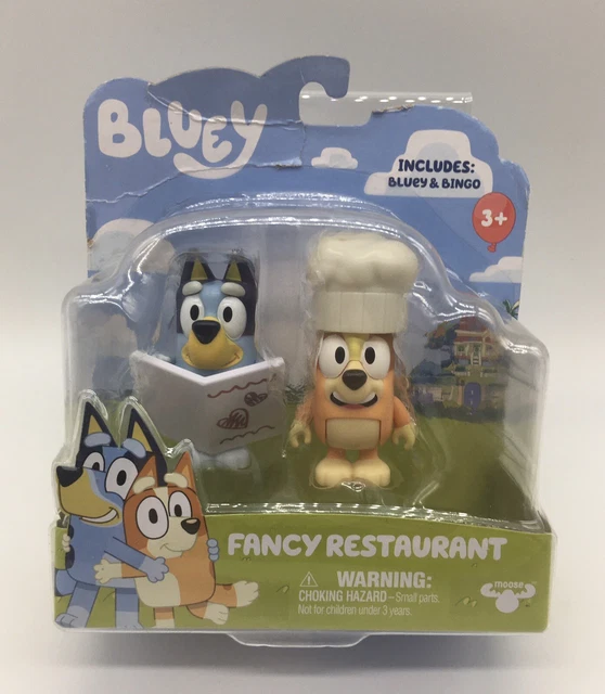 BLUEY FANCY RESTAURANT Bluey and Bingo Figures with Accessories Brand
