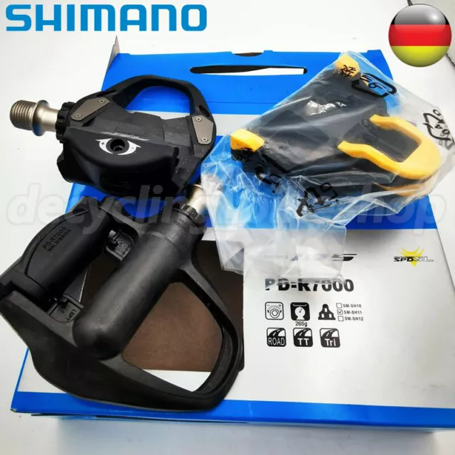 Shimano 105 PD-R7000 Rennrad Klickpedale mit SH11 6 Grad Plattform Carbon 9/16"
