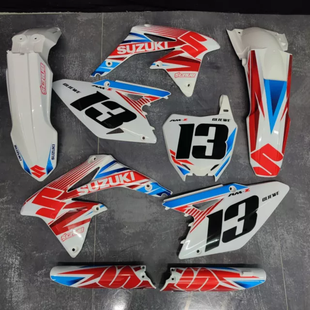 Plastics + graphics kit Suzuki RMZ 450 2008-2017 custom race number + name