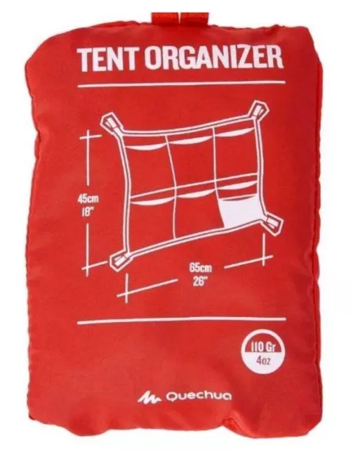 Quechua Rote Universaltasche Netztasche für Campingzelt 6 Fächer
