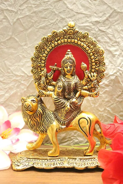 Durga Maa Murti para Hogar Decorativo Obra Maestra Figurita Templo Decoración