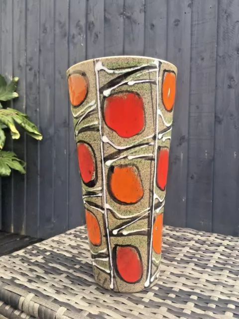 Superb Large Signed Mid Century Italian Pottery Vase Abstract 60S 70S Fratelli ?