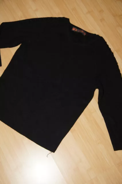 Top Sleeve Stricktop Strick Strickpulli schwarz kurz Crop S, M 34 NEU