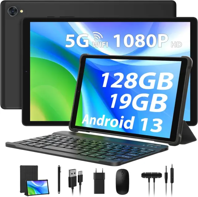 Tablet Bambini 10 Pollici Android 13 Tablet, 12GB RAM+128GB ROM(TF 1TB),5G  Wifi