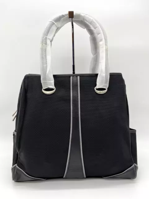 Tumi Elements Ballistic Nylon w/Leather Trim Handbag 15" (Black)