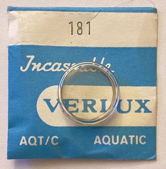 NEUF 1 VERRE VERLUX METALIC ( GLASS ) PLEXI MONTRE DE PLONGEE NOS @ 238 DIAMETRE