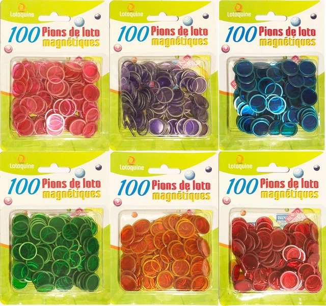 Lot De 100 Pions Magnétiques Verts – Pour Loto, Bingo, Jeux De Cartes Et Activités De Groupe