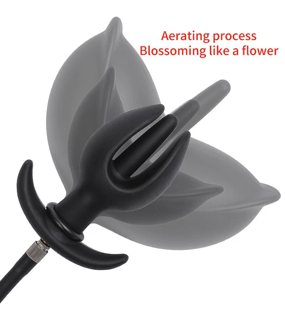 Aufblasbare Silikon-Dilatator-Erweiterung große Blumenstecker-Pumpe für Männer Frauen