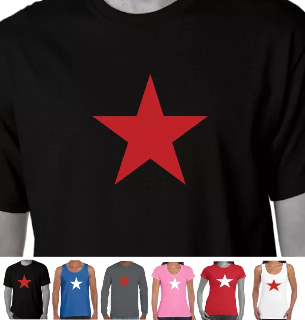 Funny T-Shirts Star Design retro cool funky singlets prints Size chart New tee's