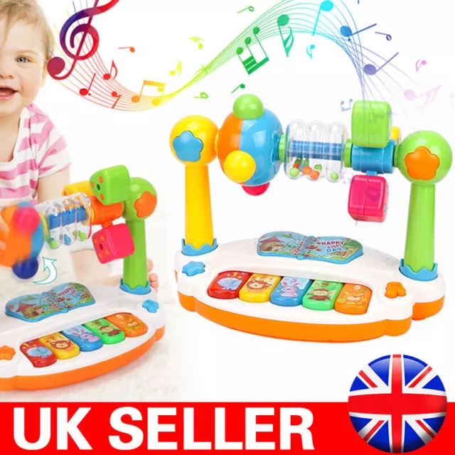 Musical Toy Light Sound Educational Developmental Piano Tambourine Baby Gift UK