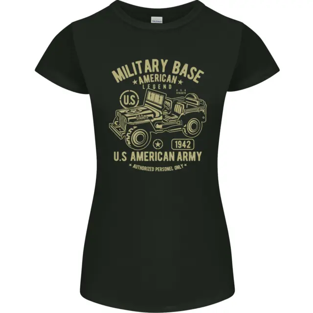Military Base US American Army 4X4 Off Road Womens Petite Cut T-Shirt