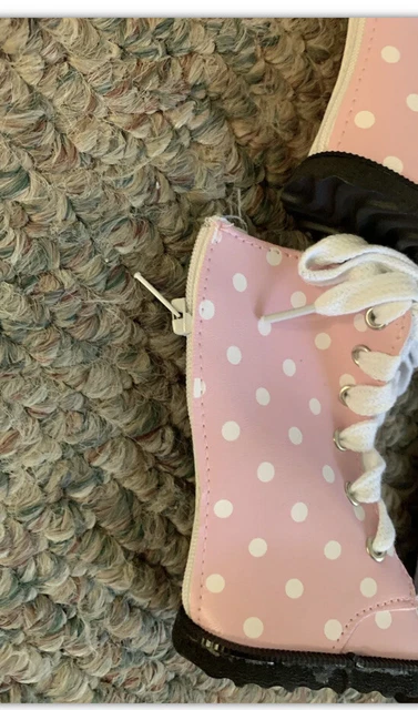 Light Pink & White Polka Dot Boots fit 18" American Girl Size Doll Light Pink & White Polka Dot Boots fit 18" American Girl Size Doll