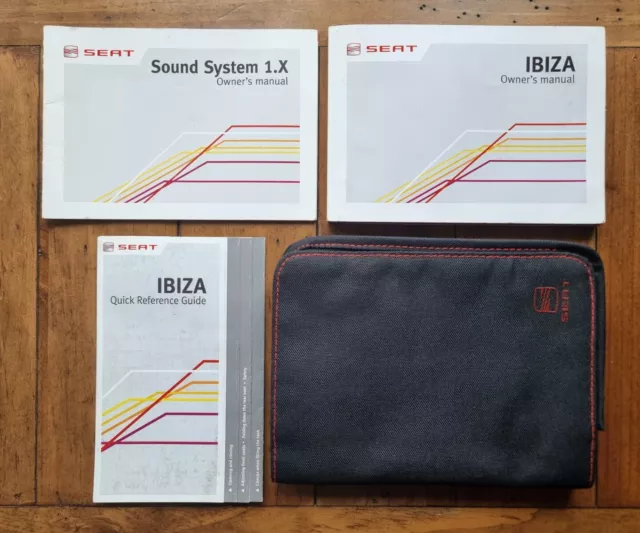 SEAT IBIZA 5 DOOR (2012 - 2014) Owners Manual / Handbook + Audio Guide + Wallet