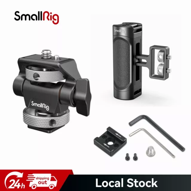 SmallRig Swivel and Tilt Monitor Mount 2905+Side Handle+Cold Shoe Mount 1241