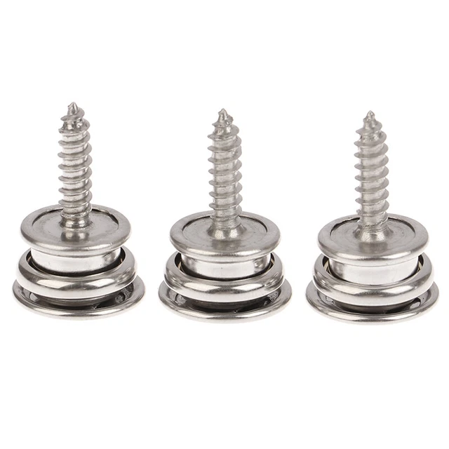 10Set Snap Fastener Canvas Caps Screw Kit Stainless For Tent Leather Fastener J2