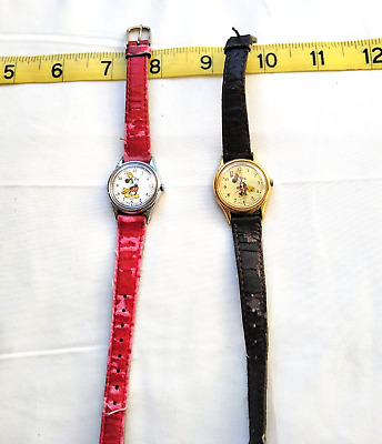 Disney Lorus Mickey and Minnie Mouse Watches Set of 2