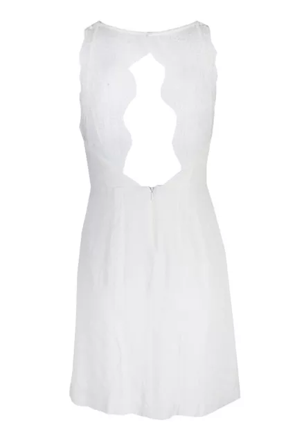Kensie Vanilla Cutout Lace-Contrast Dress L 2