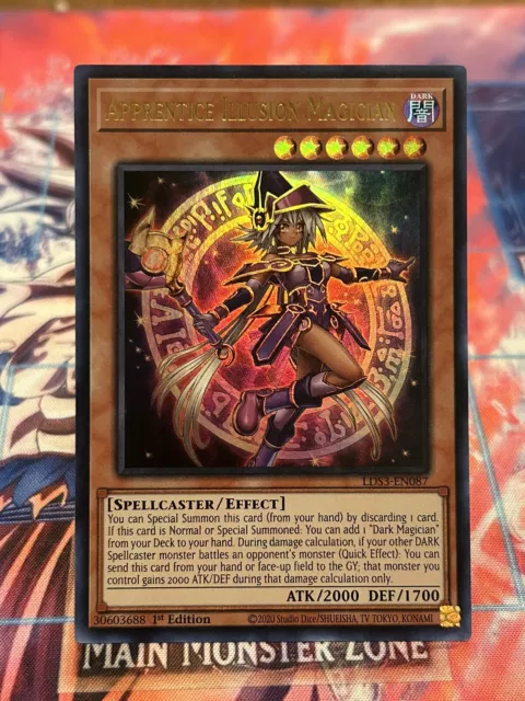 Yugioh x1 Apprentice Illusion Magician LDS3-EN087 1st Ed Ultra Rare (NM)