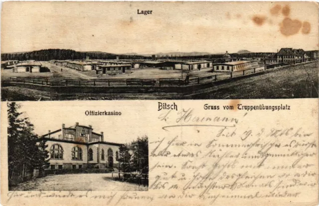 CPA AK BITSCH - Gruss vom Truppenubunsplatz (471118)