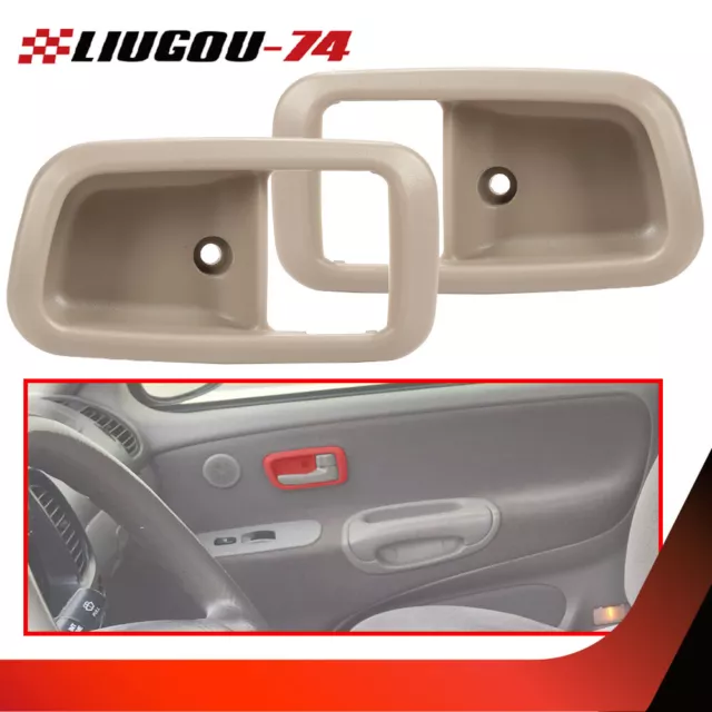 Inner Door Handle Trim Bezel Fit For 2000-06 Toyota Tundra Front Beige Moon Mist