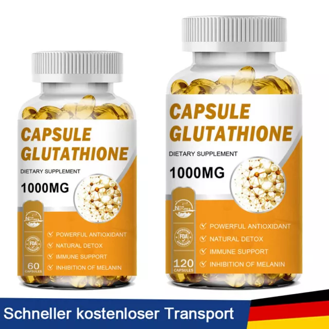 L-Glutathion 1000 mg Lebergesundheit Starkes Antioxidans 60/120 Kapseln