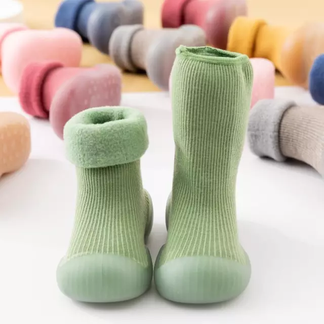 Baby Toddler Anti-slip Slippers Slip on Booties Girl Boys Kids Cotton Sock Shoes