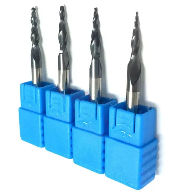 Solid Carbide Taper Ball Nose End Mill TiAlN Coated Router Bit