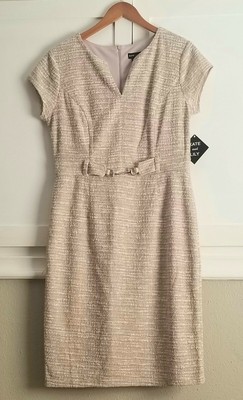 Kate And Lily Womens Light Pink Gold  Dress/Knee Length/ Zipper/ Size10 Cocktail