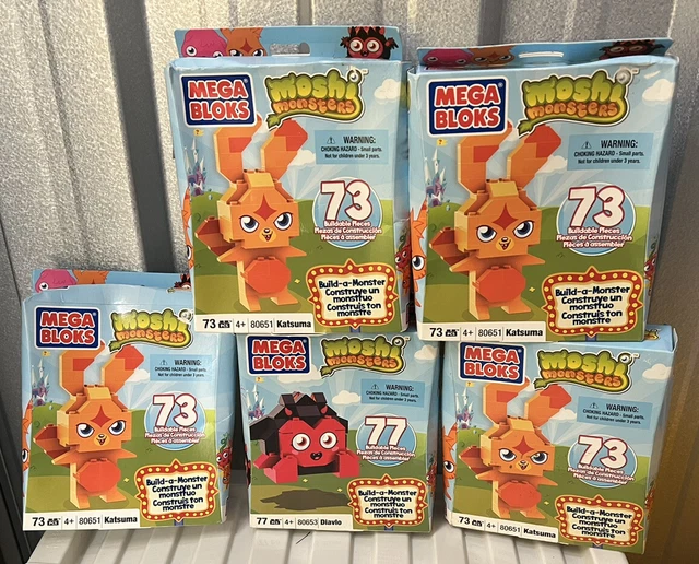 Moshi Monsters Mega Blocks Job Lot Of 5 Brand New Katsuma Diavlo 2011