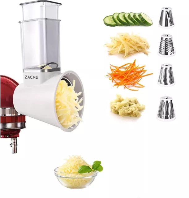 KitchenAid Food Meat Grinder Salad Vegetable Slicer Shredder Stand Mixer  Attachment Set KSM2VSGA 