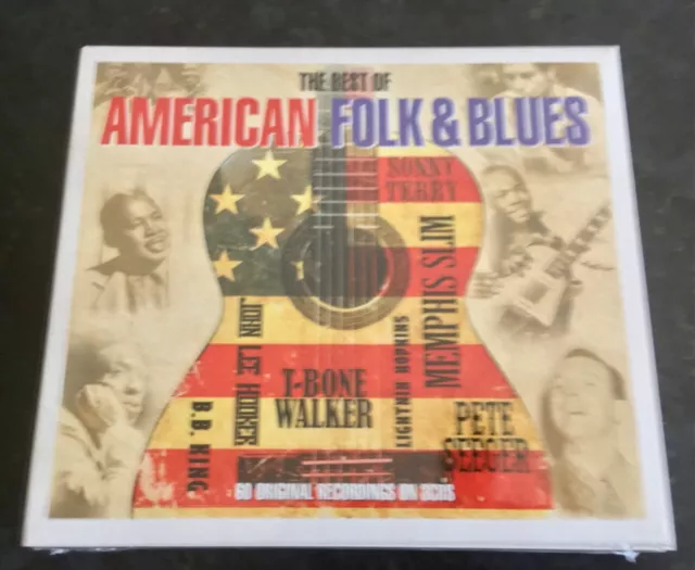 Various Artists The Best of American Folk & Blues 3 x CD Set New Sealed Free P&P