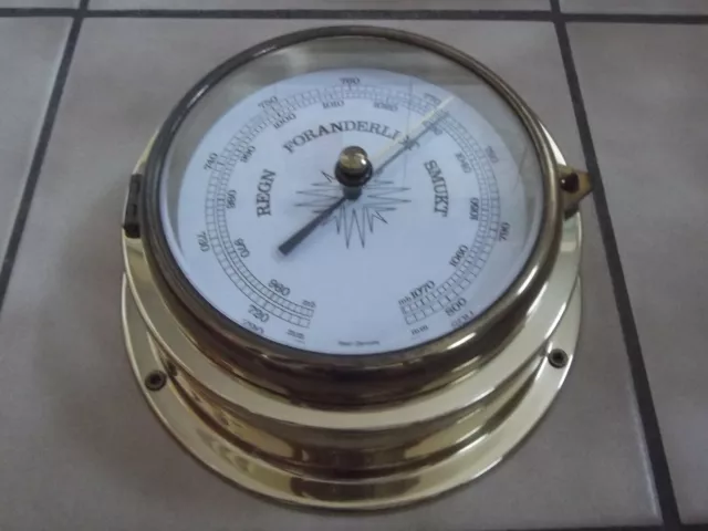 Dekoratives Altes Schiffsbarometer  Made In West Germany #8369