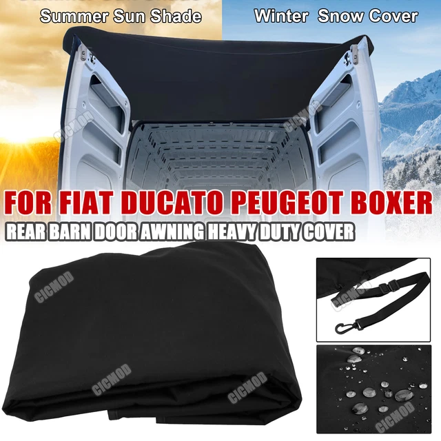 UK Custom Covers Peugeot Boxer Rear Barn Door Awning Cover – Tailored Grey, Waterproof, 1-Year Warranty