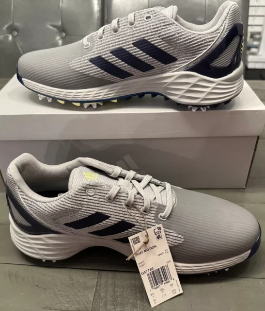 adidas ZG21 Motion Golf Shoes Size 10 Spiked adidas Golf Shoes Grey/Blue New