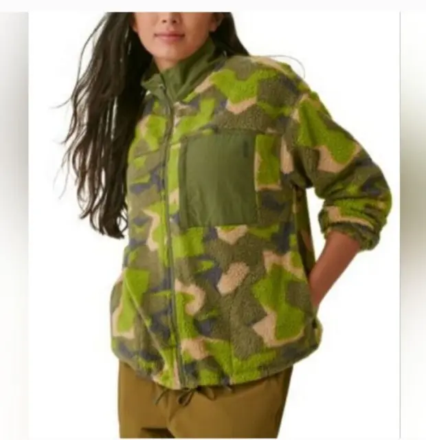 Bass Outdoor Women's Coastal Sherpa Zip Up Camo Print Jacket Size Medium NWT