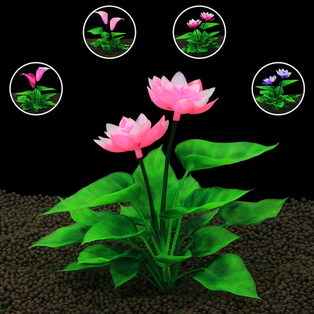 Simulated Calla Lily Aquarium Ornament Water Weeds Flower Plant Fish Tank Decor