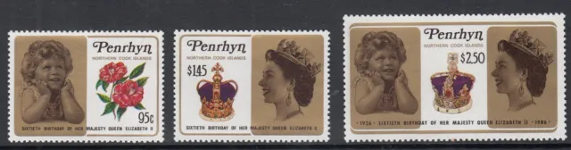 Penrhyn: 60th Birthday of Queen Elizabeth II, umm set, 1986