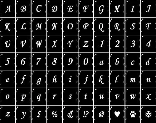 MOSSDECAL ALPHABET LETTER Stencils 4 inch Reusable Plastic Letter