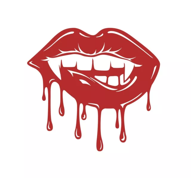 9 Stck. Sexy Vampir Blut Lippen Matt Rot Permanent Vinyl Aufkleber Aufkleber