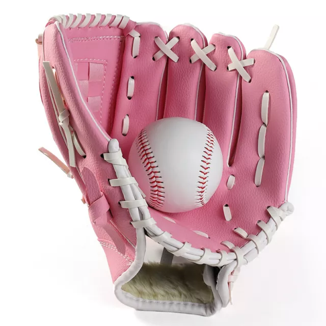 Kids Adults Baseball Left Hand Glove Catcher Pitcher Softball Mitts 10.5-12.5'' 2