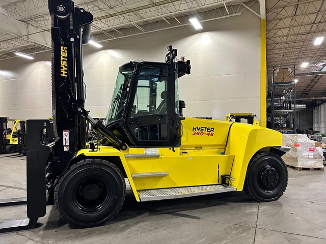 2020 Hyster H360-48 36000 LB CAPACITY 2 Stage Mast HeatAC Pneumatic Forklift