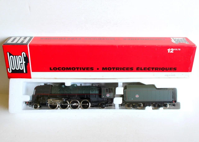 Jouef - SNCF, 140 C 38, Tender 18 B 22 (Est), Noir, Doublure Rouge, Anneaux de chaudière dorés