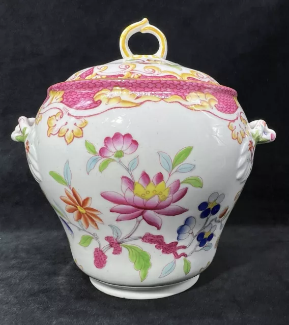 Fismes Minton Sugar Pot Sucrier Pot Couvert Porcelaine 970 Marne Est 19Ème Xixem