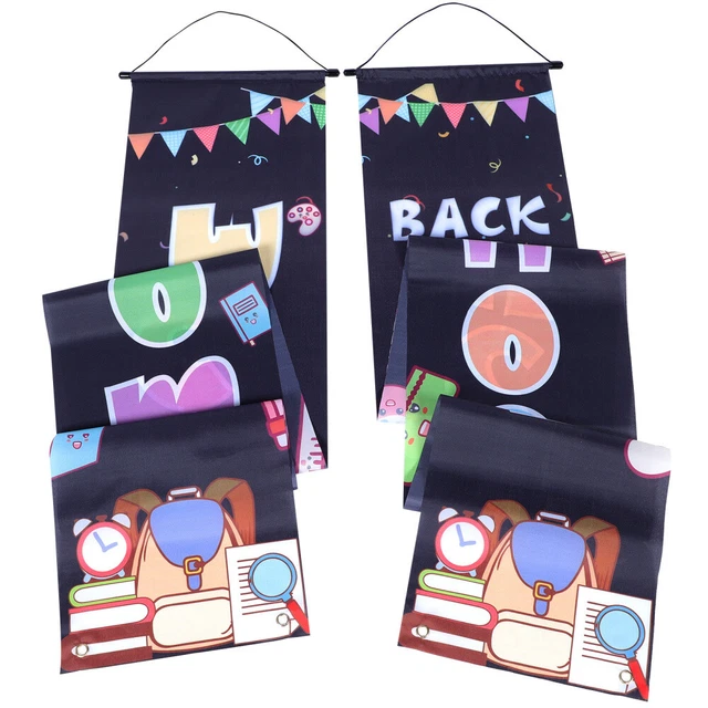 1 par de pancartas de bienvenida de regreso a la escuela para decoración de puertas de aula escuela