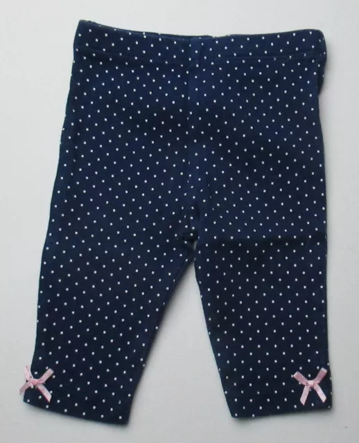 Infant Baby Girls 3 months Navy Blue Polka Dot Pants