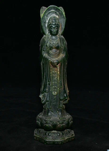 Chinois Ancien Finement Sculpté Blanc Jade Plaque pour Bijoux Pendentif
