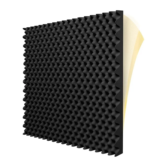 6 PACK SELF Adhesive Acoustic Foam Panels Fireproof Soundproofing Wall ...
